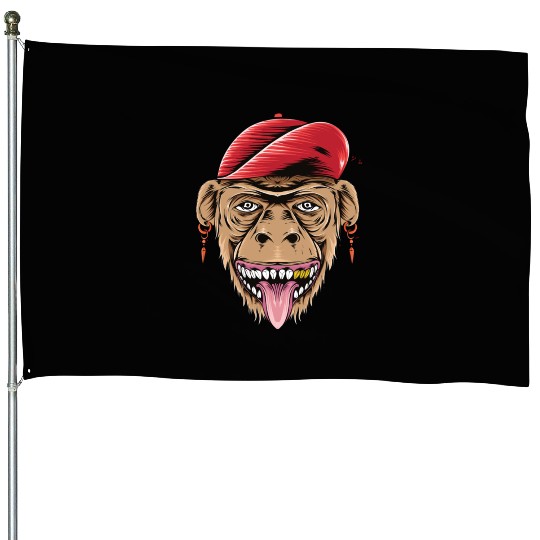 happy monkey head for House Flags