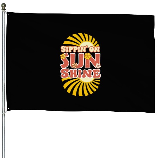 Sippin on sunshine sublimation House Flags