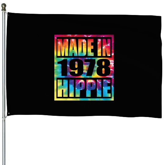 Hippie Birthday 1978 House Flags