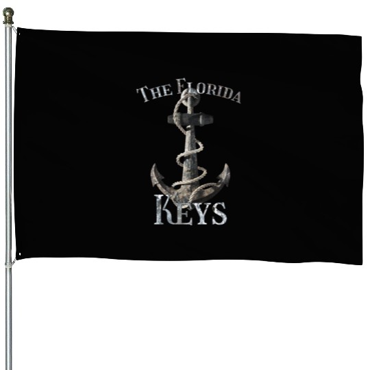 Florida Keys Vacation Nautical Anchor Sailing House Flags