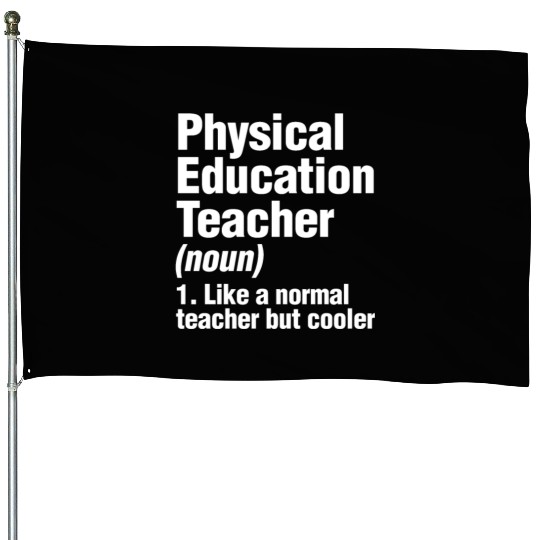 Physical Education Teacher Cooler PE Gym Coach House Flags