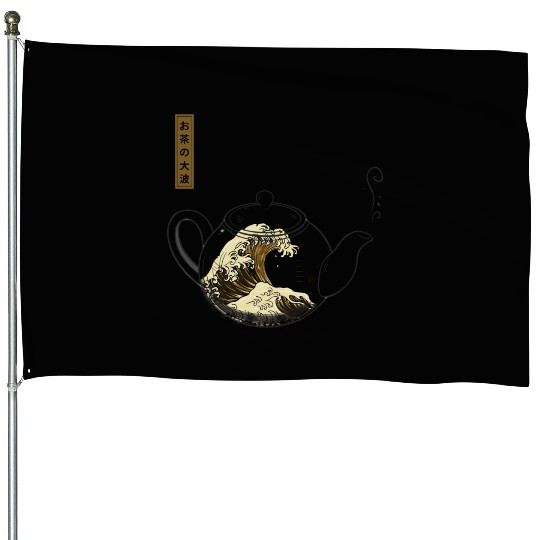 The Great Wave of Tea Design House Flags