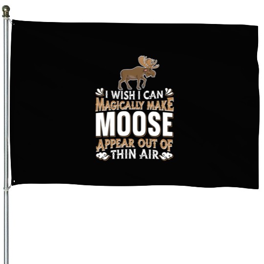Moose Elk Hunting House Flags