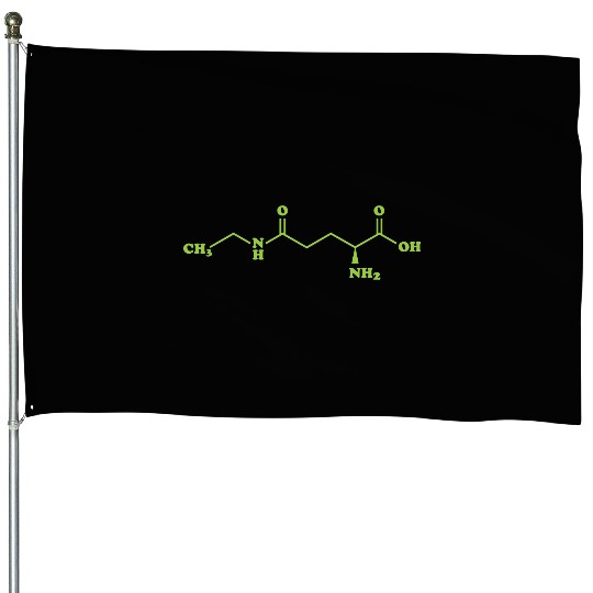 Tea Theanine Molecular Chemical Formula House Flags