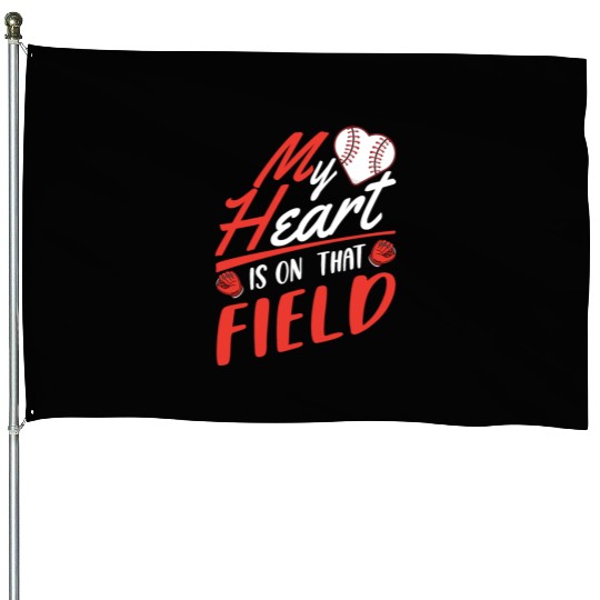 Baseball Mom Son Baseball Lover House Flags