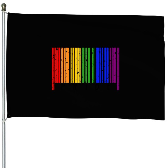 LGBT Barcode Gay Pride Barcode Rainbow House Flags