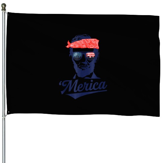 Funny Abraham Lincoln House Flags