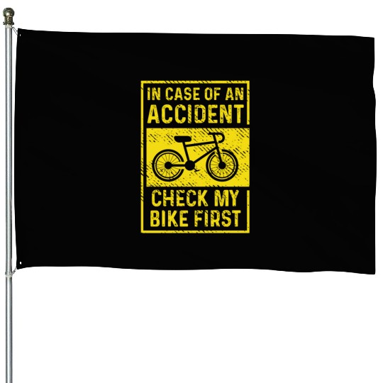 Check my Bike Cyclist Gift House Flags