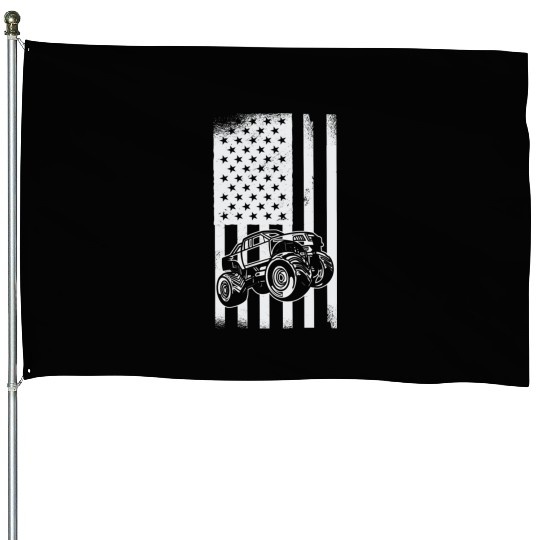 Monster Truck American Flag Racing USA Patriotic House Flags
