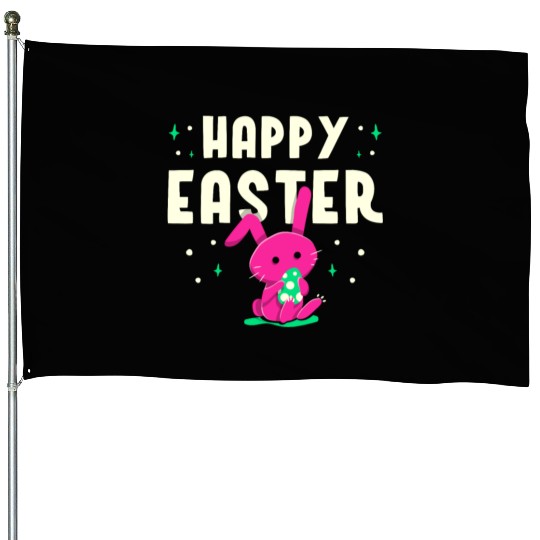 Happy Easter Egg Bunny Sayings House Flags