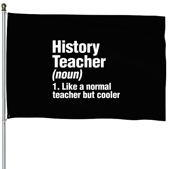 History Teacher Like A Normal Teacher But Cooler House Flags
