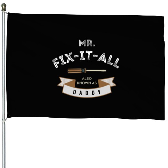 Black Beige Light Brown Vintage Father's Day House Flags