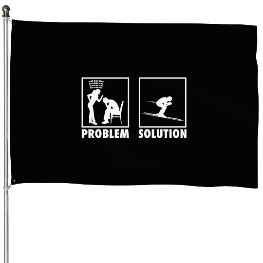 Skiing Skiers Statement Problem Solution. House Flags