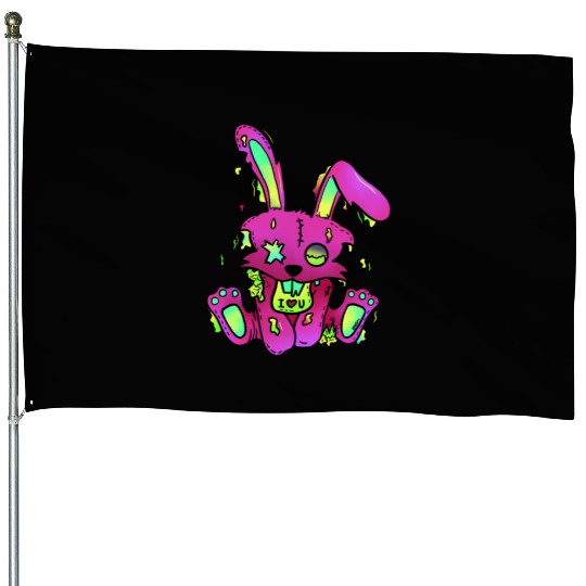 Toxic Bunny House Flags