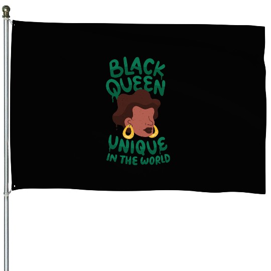 Black unique in the world Queen Black queen unique House Flags