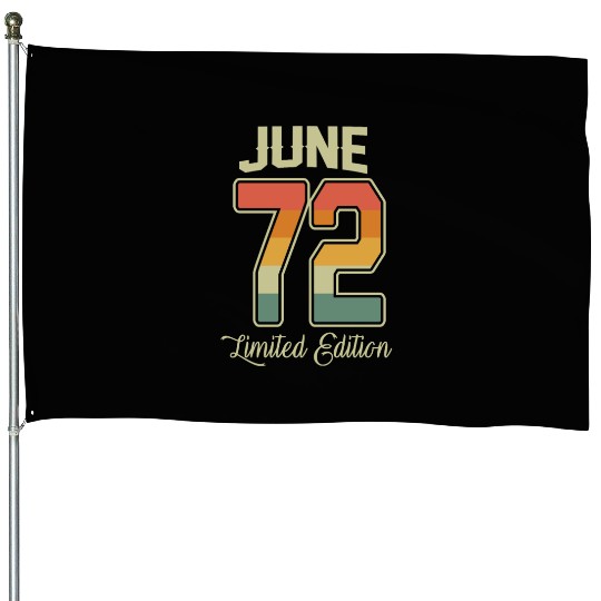 Vintage 50th Birthday June 1972 Sports Gift House Flags