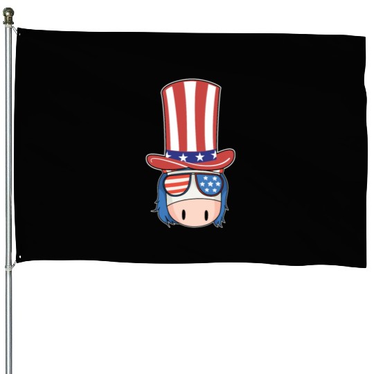Patriotic Day Unicorn US Flag Hat 4th Of July House Flags