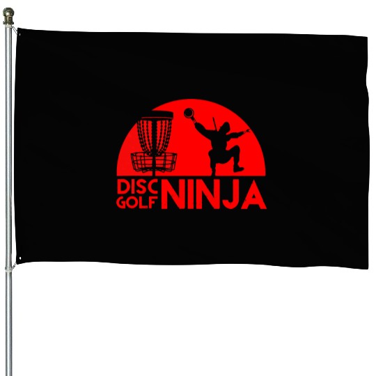Cute Disc Golf Ninja Funny Gift For Man Women House Flags