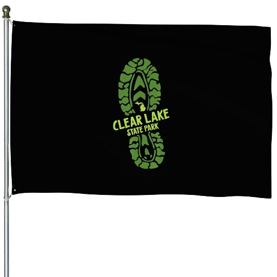 Clear Lake State Park Michigan MI Vacation Hiking House Flags