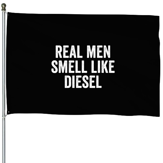 Mens Mechanic Trucker Farmer House Flags Real Men Smell