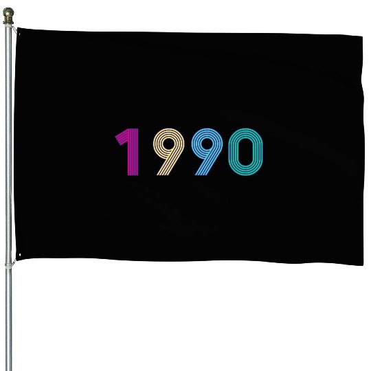 Year 1990 - 90s Colors House Flags