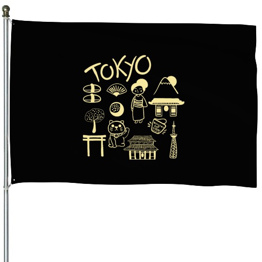 Tokyo & More Tourist Gift House Flags