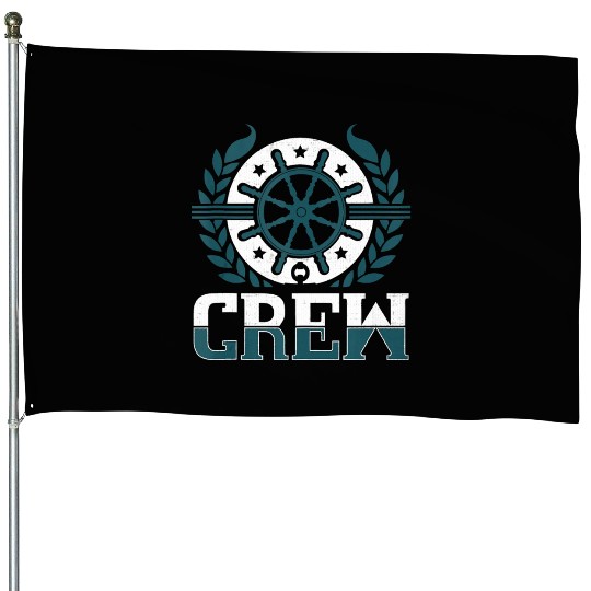 Crew Cruise Ship Sail Boating Ship Vacation House Flags