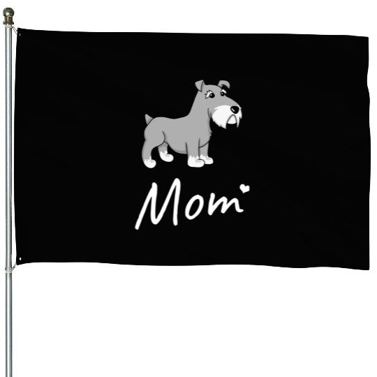I love Dogs House Flags Dog Mom s Miniature Schnauzers