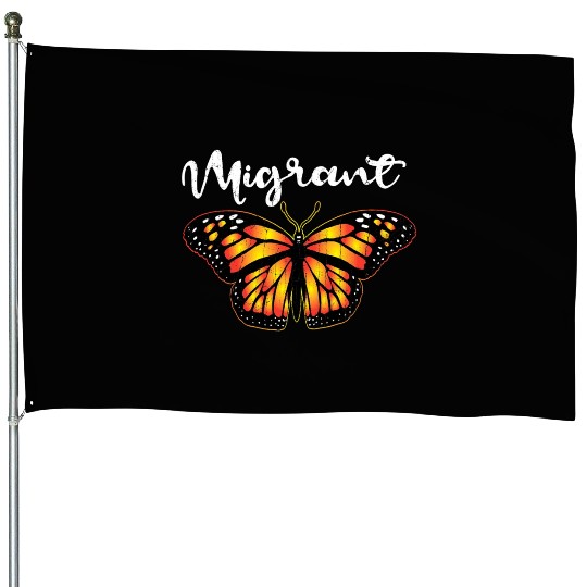 Migrant Monarch Butterfly Lover Cute Butterflies House Flags