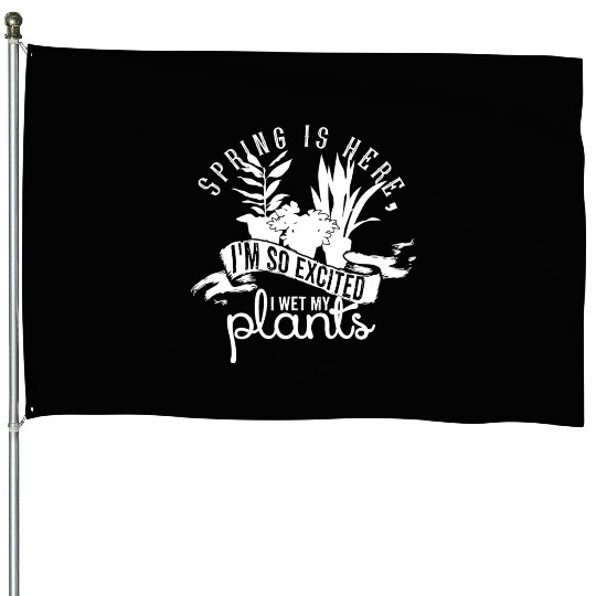Fun Novelty Spring Gardening plants seeds dirt House Flags