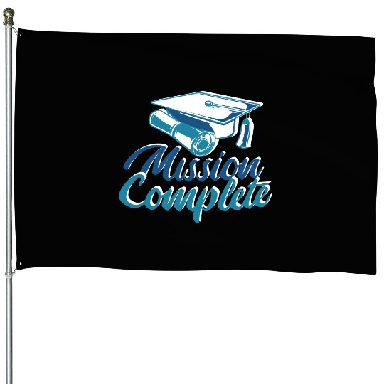 Mission Completed Graduation University Done Missi House Flags