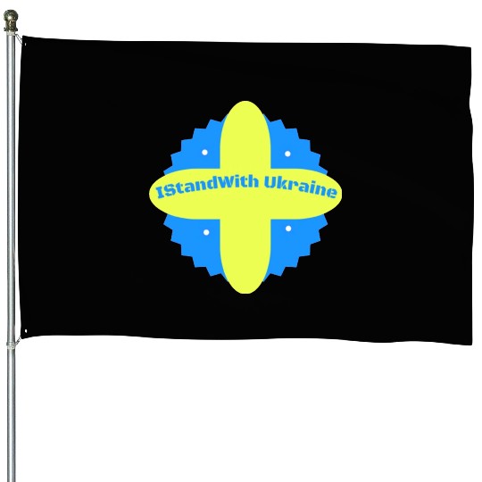 I Stand With Ukraine House Flags