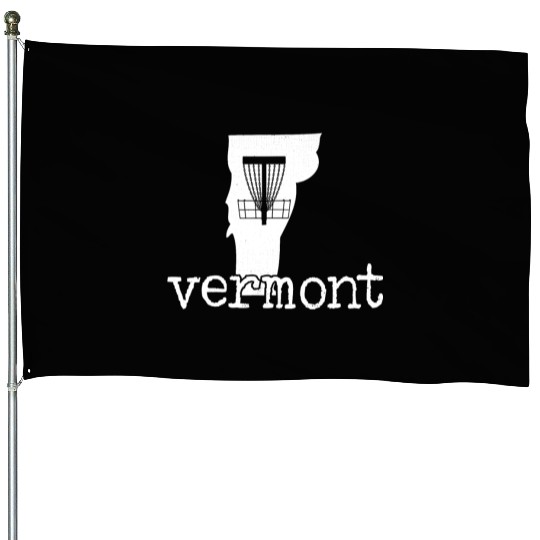 State of Vermont Disc Golf Golfer Golfing Basket House Flags