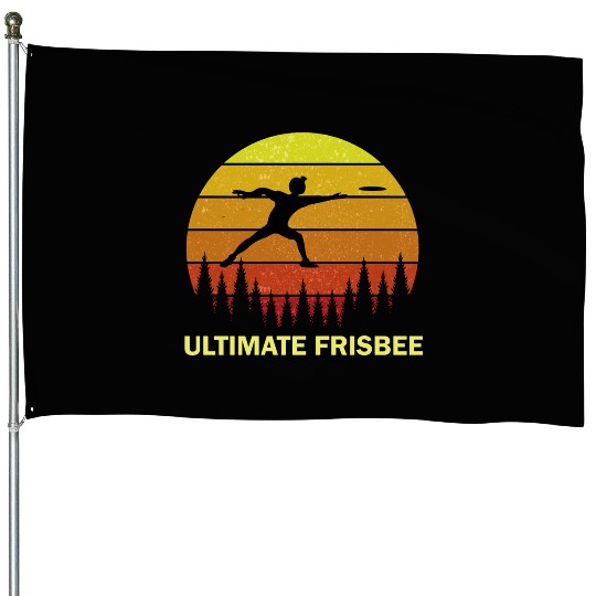 Ultimate Frisbee Disc Golf Flying Players House Flags