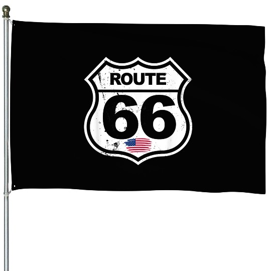 Vintage Route 66 retro style House Flags