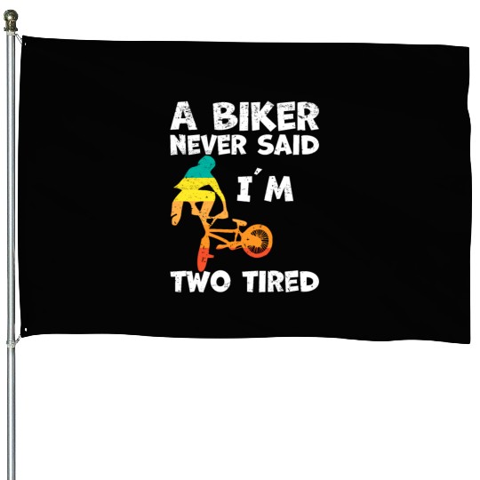 BMX Biker Racing Stunt House Flags