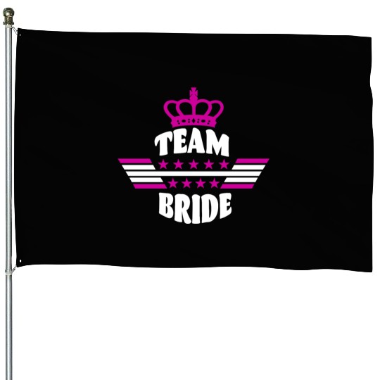 Team bride wedding hen party bachelorette Party House Flags