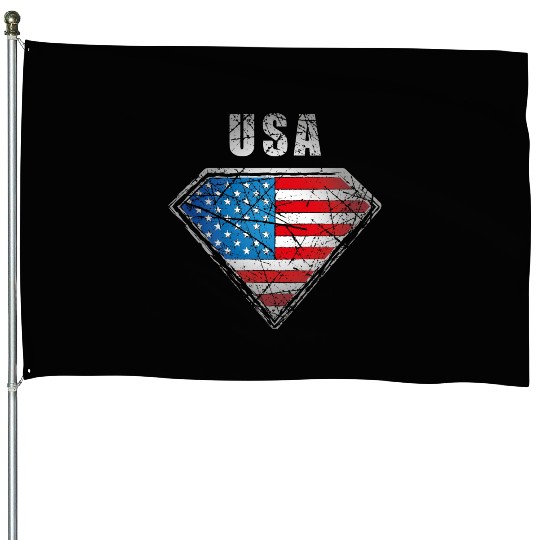 USA superhero flag legend vintage crest House Flags