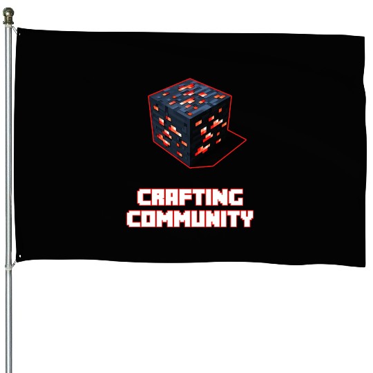 Crafting Community white & red House Flags
