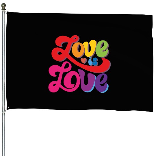 love is love romantic design. House Flags