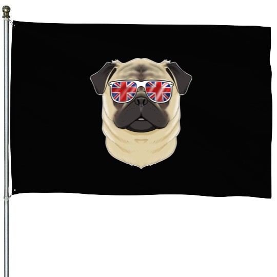 Pug UK Sunglasses I English Flag I Union Jack House Flags