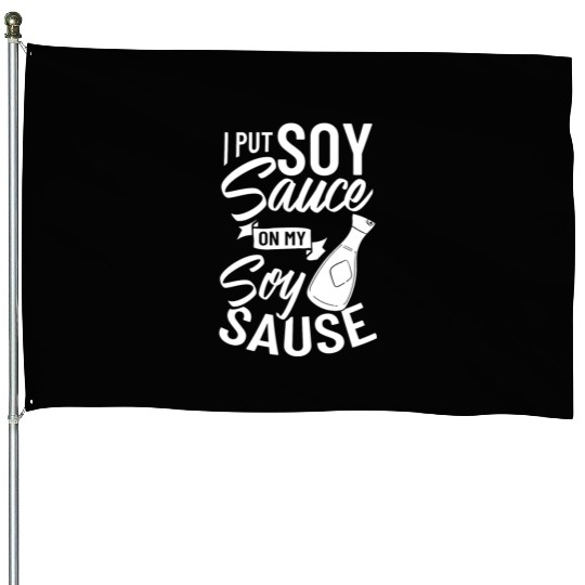 Soy Sauce Japanese Sushi Dark Ramen Noodles Bottle House Flags