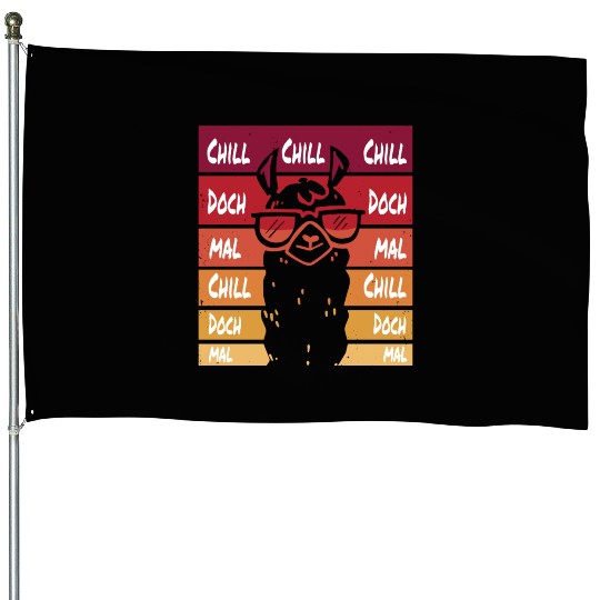Chill Lama House Flags
