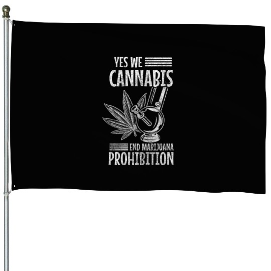 Hemp Weed Hashish House Flags