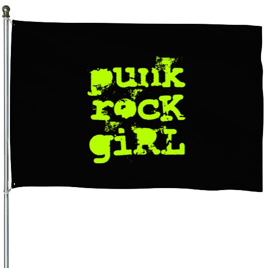 Punk Rock Girl House Flags
