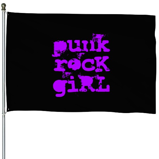 Punk Rock Girl House Flags