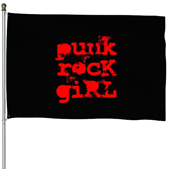 Punk Rock Girl House Flags
