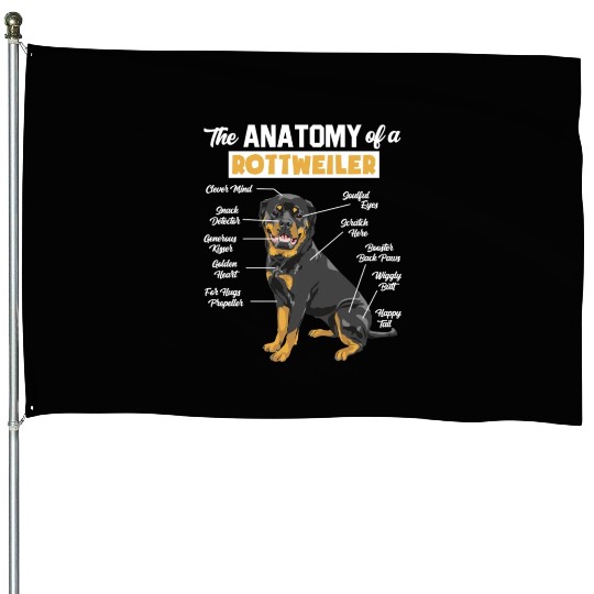 Rottweiler The Anatomy Of A Rottweiler Dog Lover House Flags