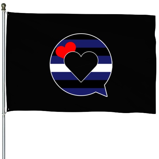 speech bubble - leather fetish gay pride LGBTIQ House Flags