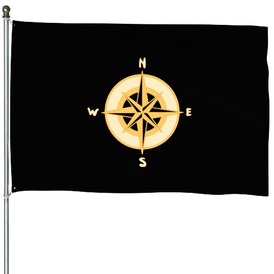Nautical Compass star / rose, cardinal directions House Flags